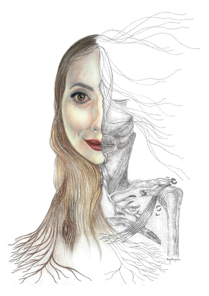 Abstract illustration: Gaia - Bipolar, Psychosis and the Rotting Body, Cerys Knighton